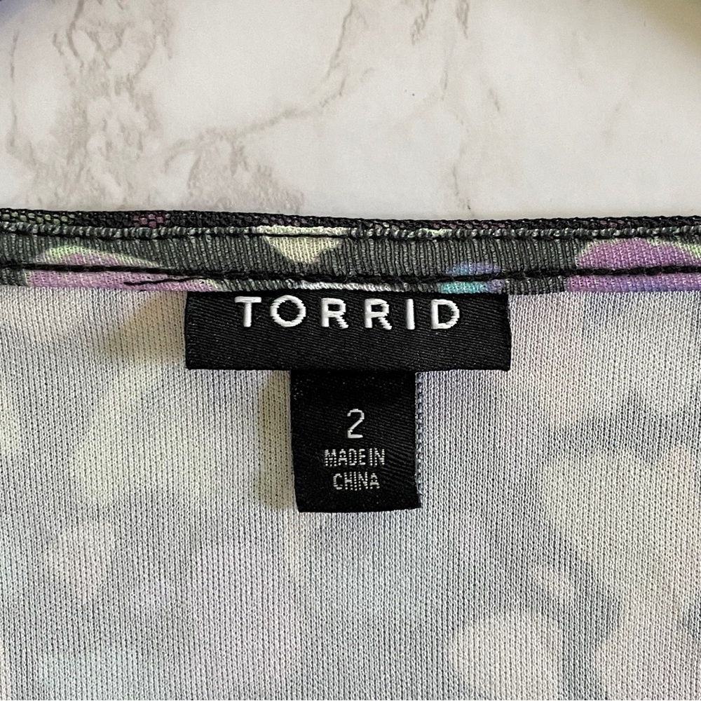 Torrid Tiered Midi Dress - Soft Mesh Spotted Black - Picture 8 of 9